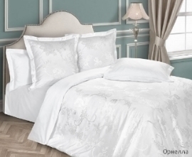 Комплект постельного белья для свадебных номеров Орнелла Эстетика<евро жаккард сатин>(Текстиль для отелей)
