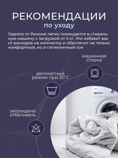 Одеяло нанофайбер микрофибра Реноме