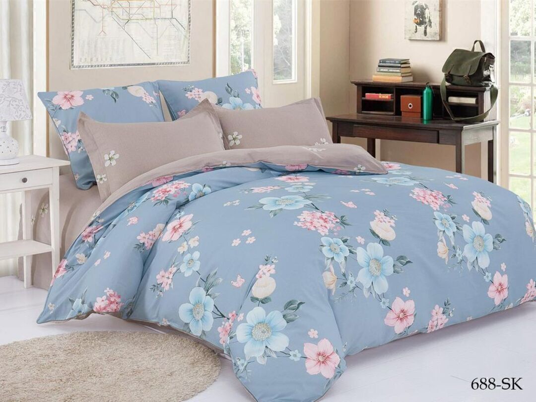 КПБ 1,5сп сатин в коробке (нав 70*70) Satin de Luxe SK Клео <688-SK Скидка>