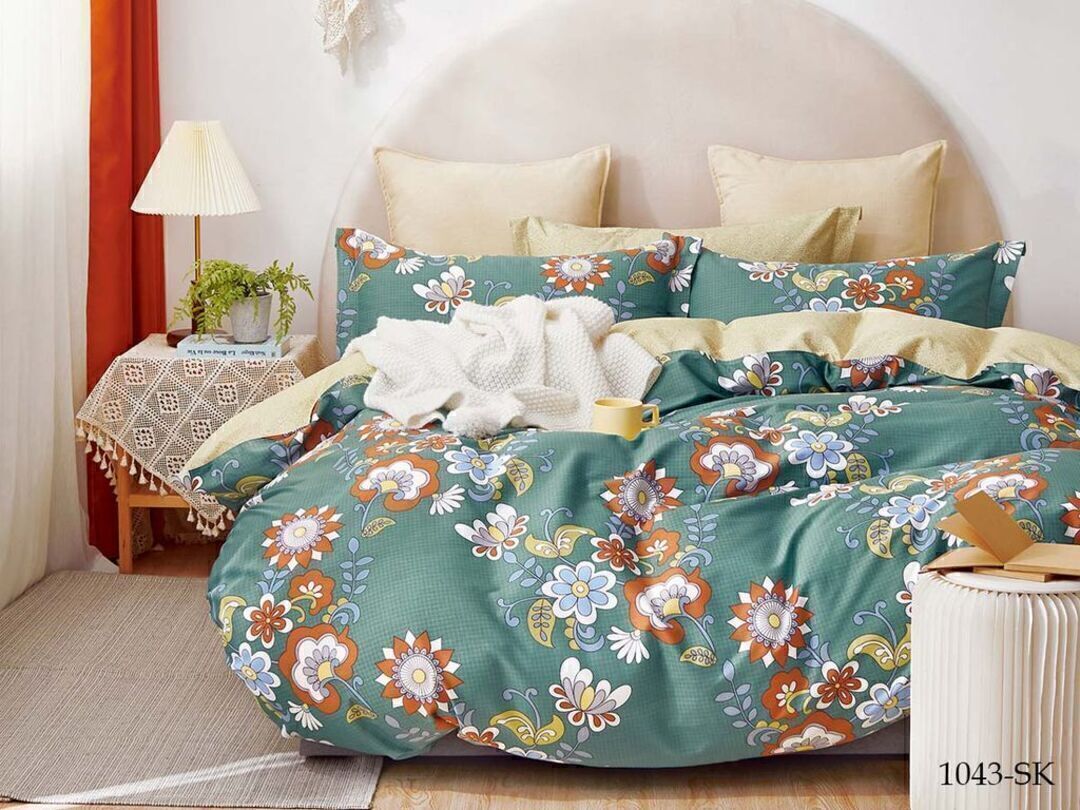 КПБ 1,5сп сатин в коробке (нав 70*70) Satin de Luxe SK Клео <1043-SK Скидка>