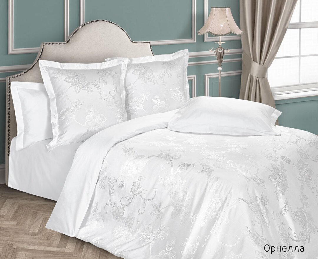 Комплект постельного белья для свадебных номеров Орнелла Эстетика <евро жаккард сатин>(Текстиль для отелей)
