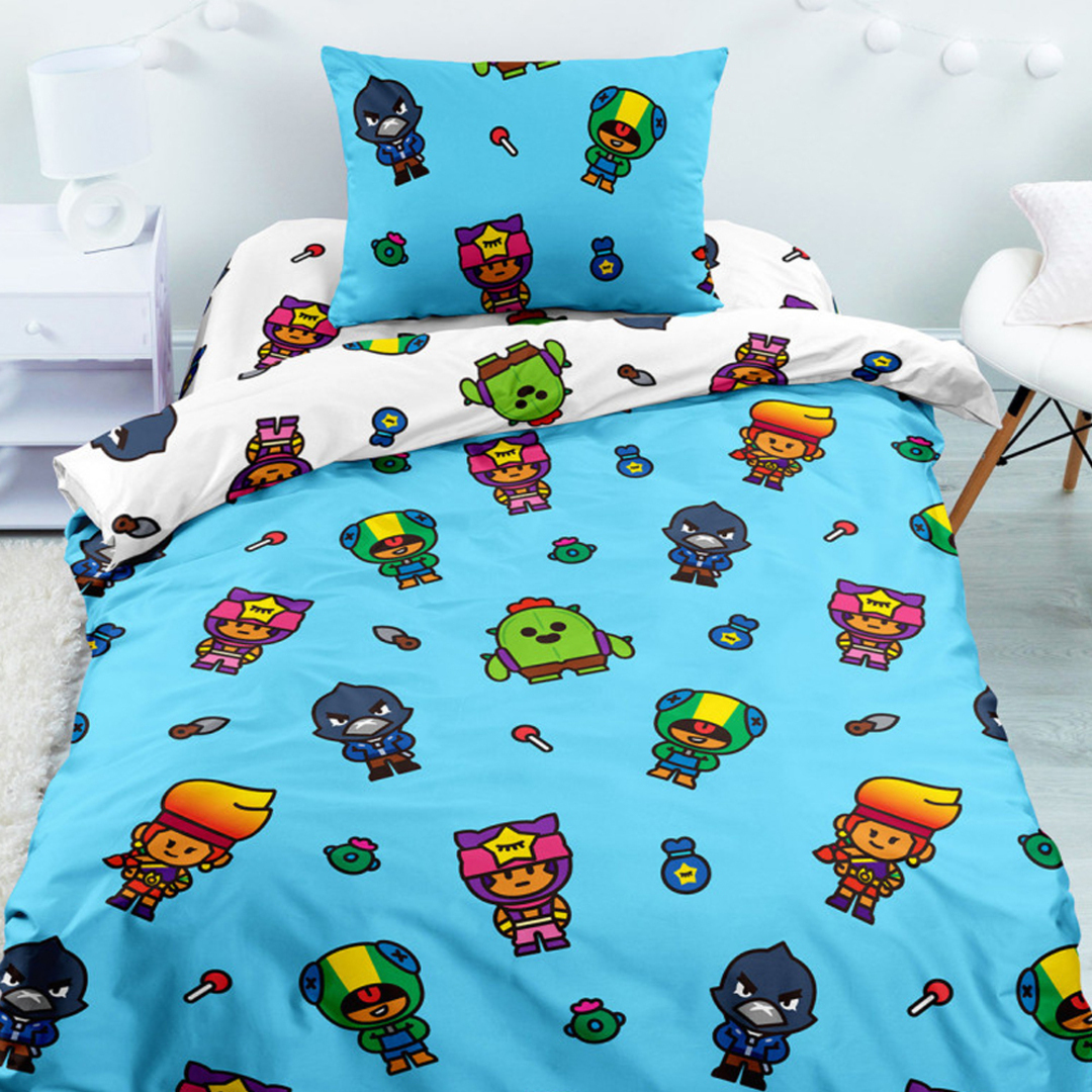КПБ 1,5сп поплин Brawl Stars <776880  Бравлы>