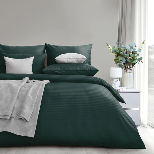 КПБ  страйп-сатин (нав 50*70) Verossa Stripe <70274 Dark green>