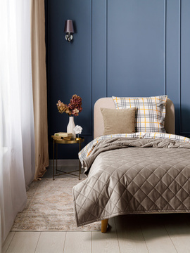 Покрывало стеганое велюровое MONACO Decor Magic, LANA, BEIGE<LANA, 150*210, 1,5 спальные, BEIGE>