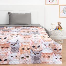 Покрывало детское ультрастеп Юниор, Happy cats <7475399 Happy cats, 145*210, 1,5 спальные>