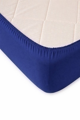 Простыня трикотажная на резинке 125гр борт 20 Текс-Дизайн<200*200, индиго евро>