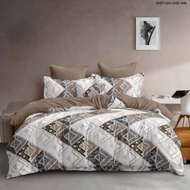 КПБ поплин Оливковая коллекция с простыней на резинке Реноме 