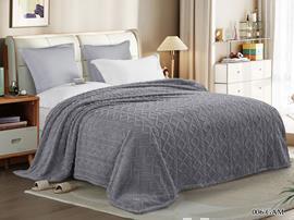 Плед однотонный жаккард Gammi Реноме 2сп (180*200), GAM-006 косичка серый<GAM-006 косичка серый> (арт.07/172)