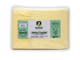 Простыня 160*200*30 поплин на резинке Реноме<шампань.> (арт.02/125)(Конструктор КПБ)