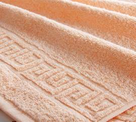 Полотенце махровое 100*150 Узбекистан, персиковый<персиковый> (арт.43/500)